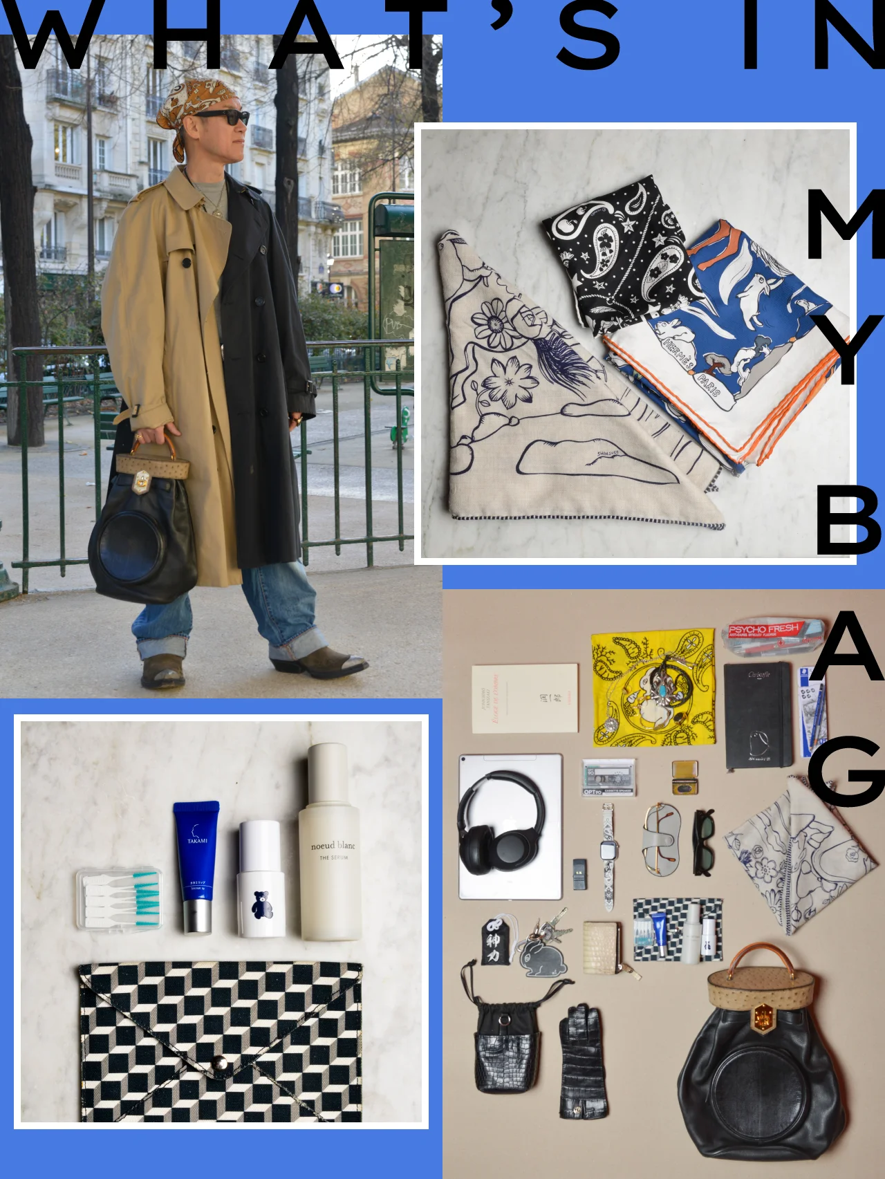 パリ在住アーティスト・河原シンスケさんが30年以上愛用する【エルメス】のバッグとその中身を公開！