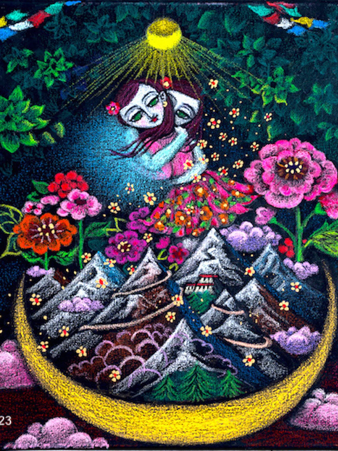 鮮やかな色彩の中に無限の愛を見る。藤田理麻30周年記念絵画個展「Spiral Upwards～無条件に～」開催