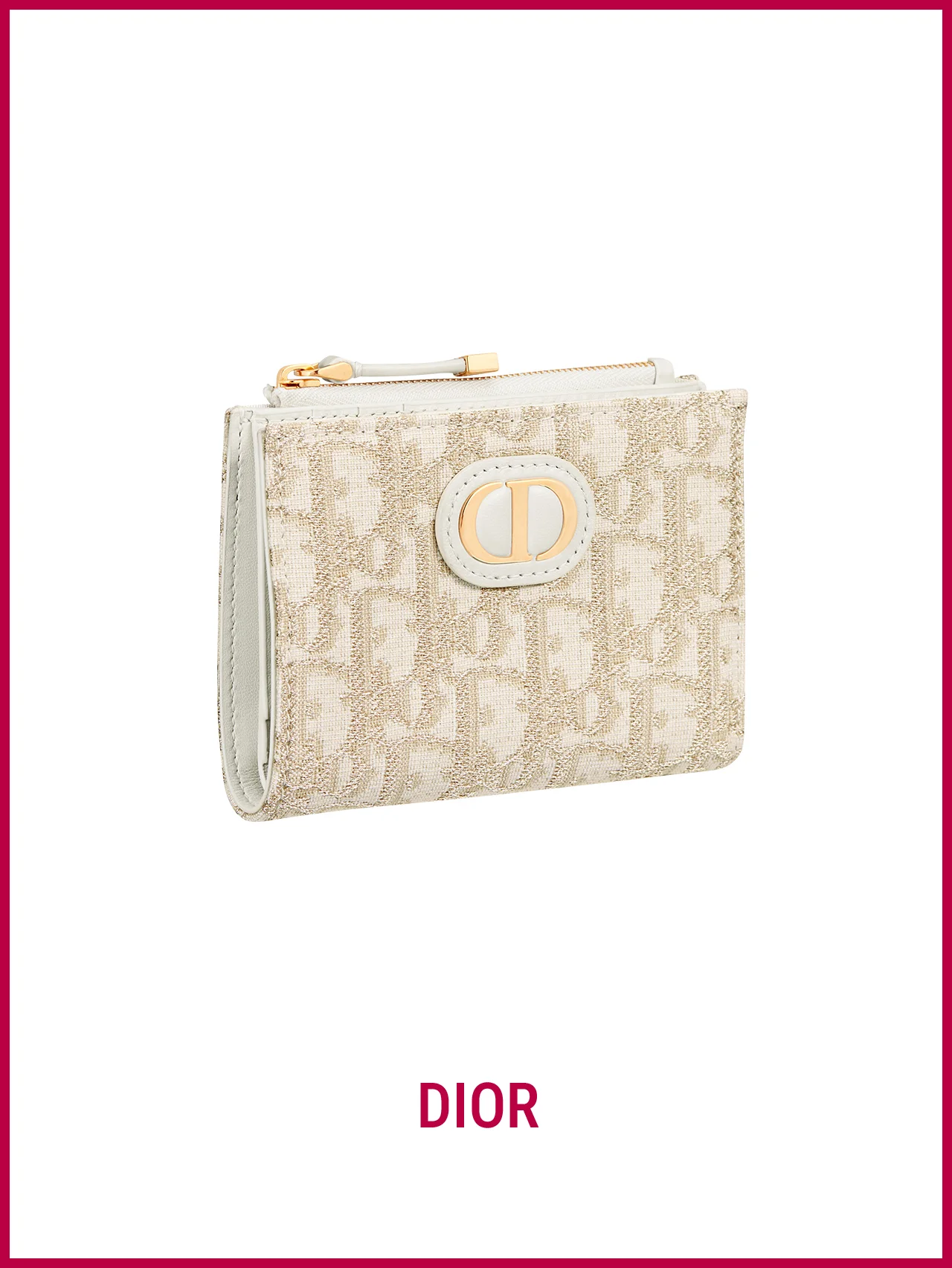 【ディオール】の財布。ロマンティックなムードが急上昇！ ホワイト×ベージュの「オブリーク」