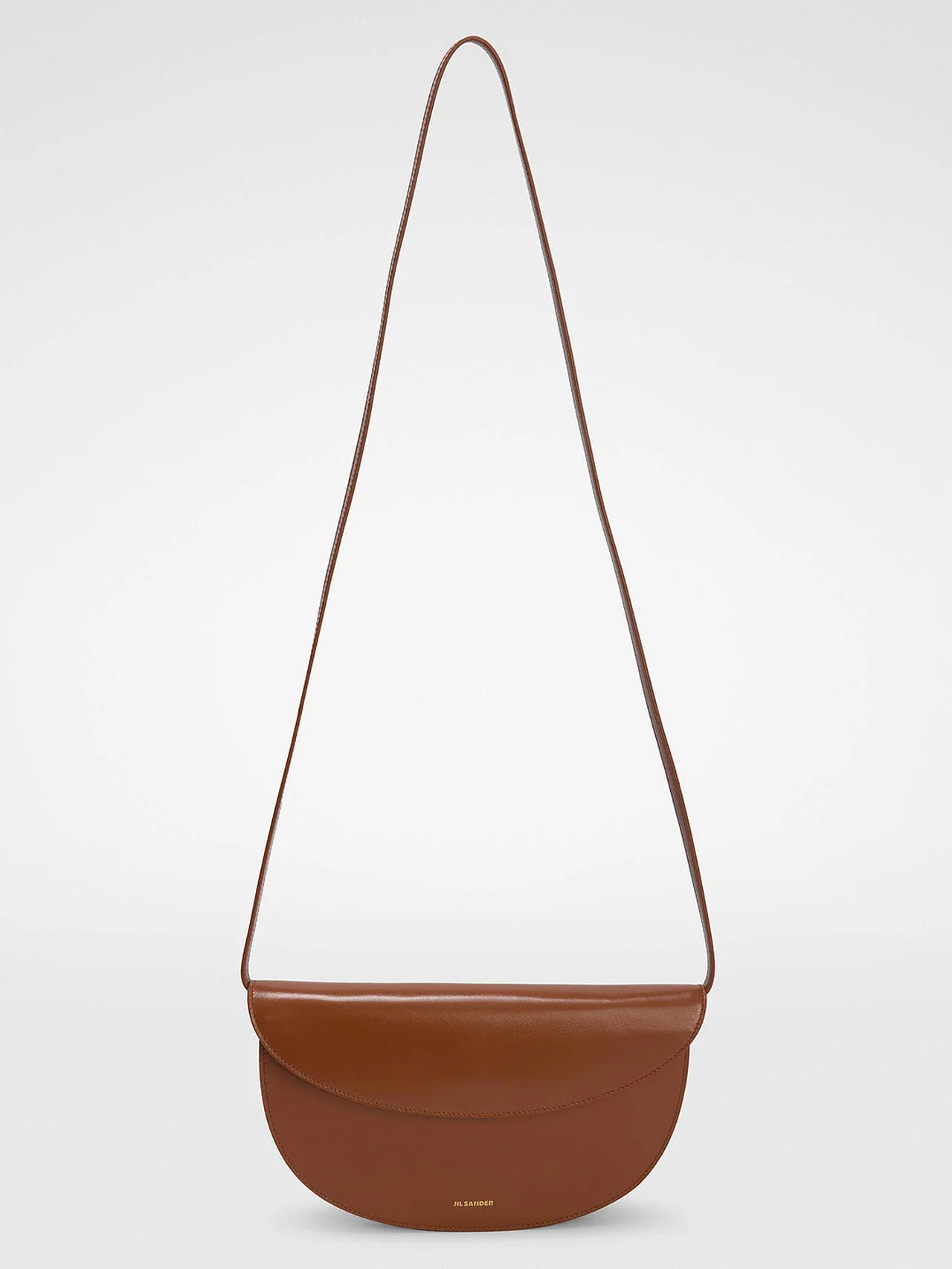 【ジル サンダー】の財布。都会的なカーブフォルムの2WAYウォレットバッグ