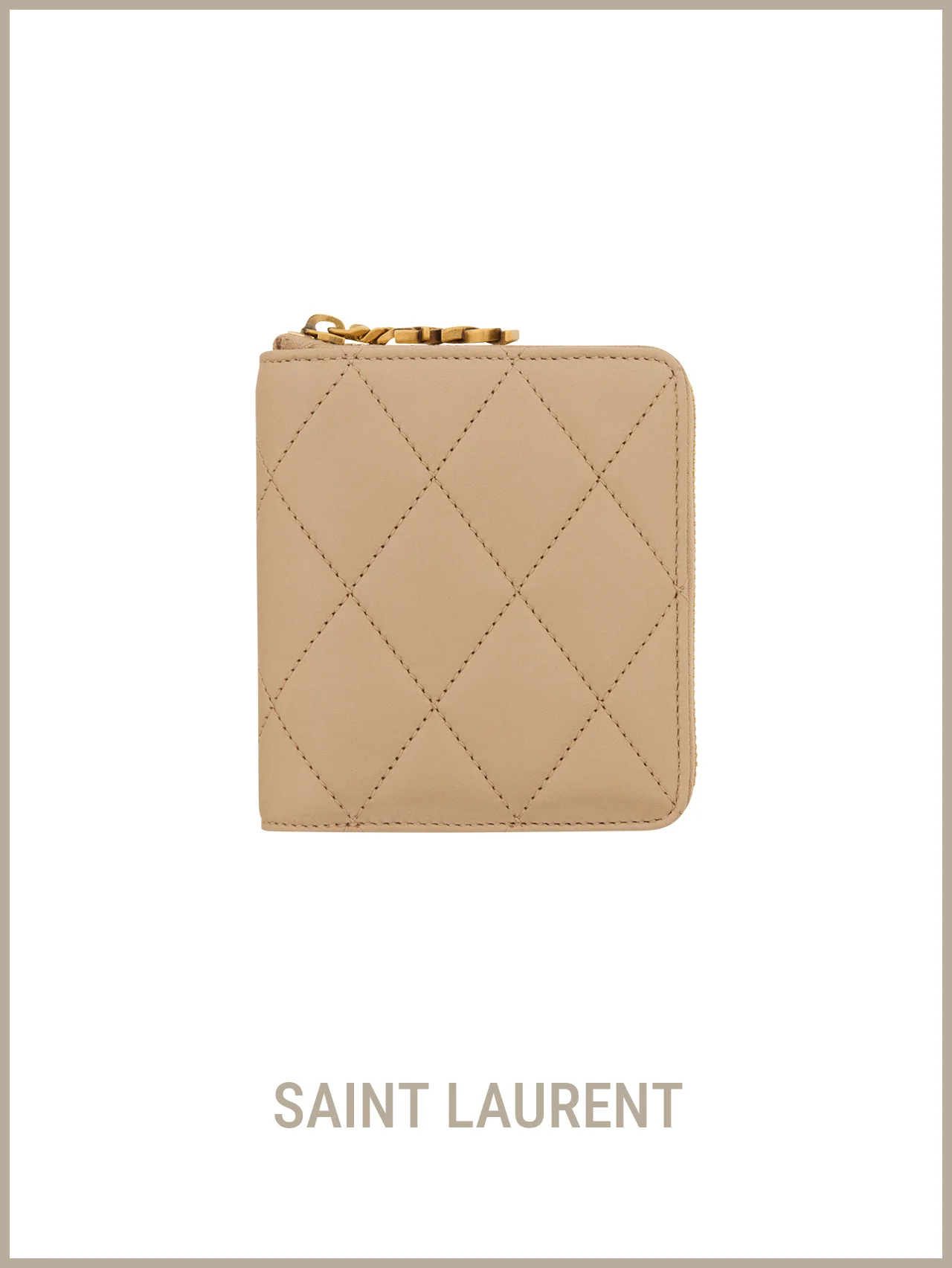【サンローラン】の財布。静かに色気が漂う、大人のベージュ