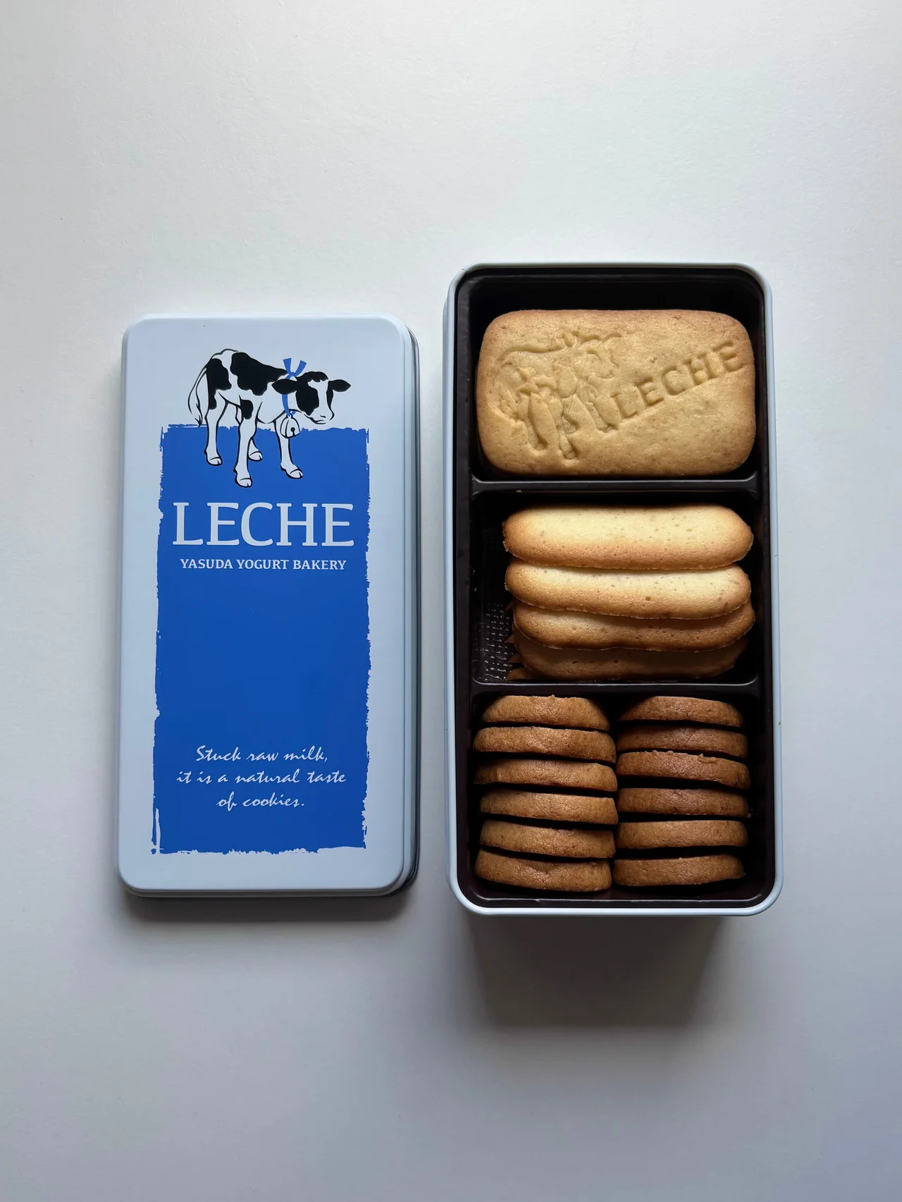 【新潟駅・土産】は新潟でしか買えない、ヤスダヨーグルトの特別なクッキー缶「LECHEクッキー缶 Ao」に決まり！ #深夜のこっそり話 #2276