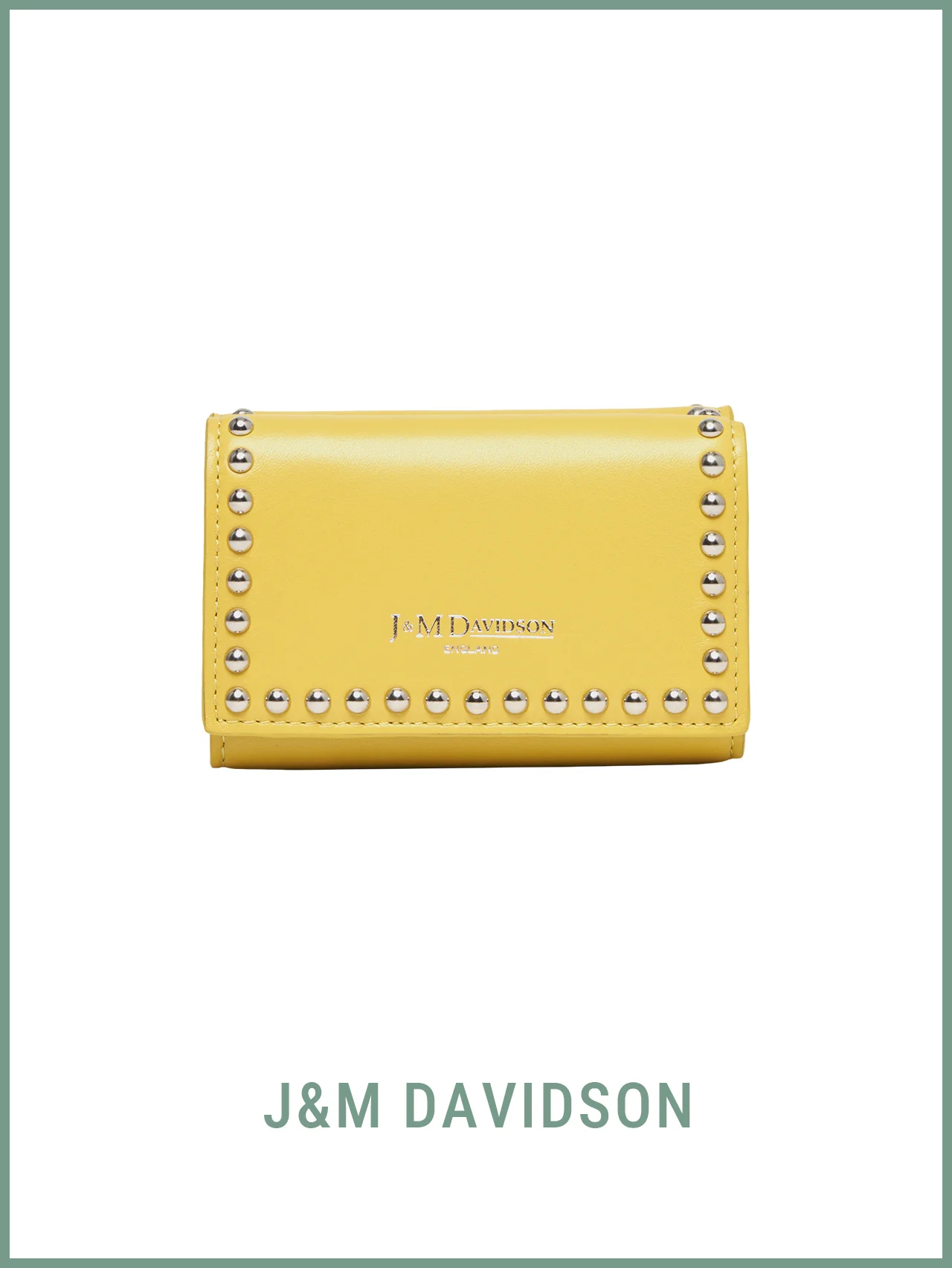 【J&M デヴィッドソン】の財布。イエロー×ネイビーのこなれカラー