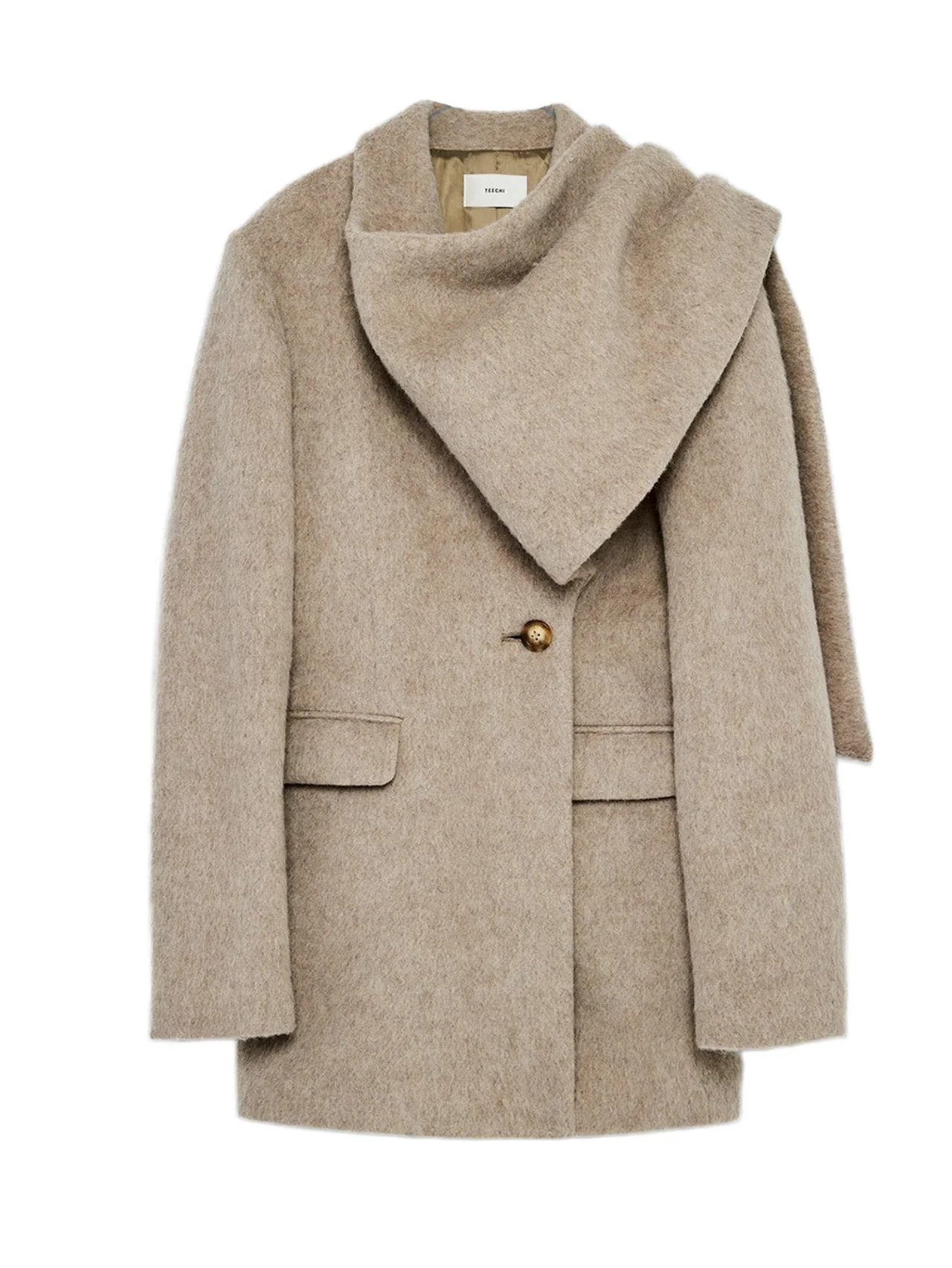 アウターとマフラーが一体化。１着２役の【ティーチ】のコート vol.1244