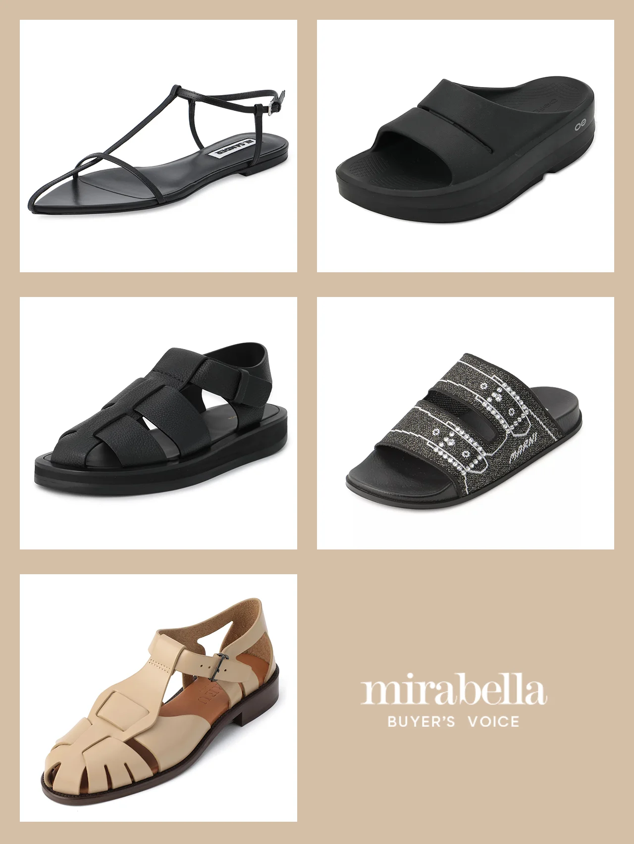 歩きやすさとおしゃれな抜け感、両方手に入る！　最旬フラットサンダル「ミラベラで見つけた！シリーズ」