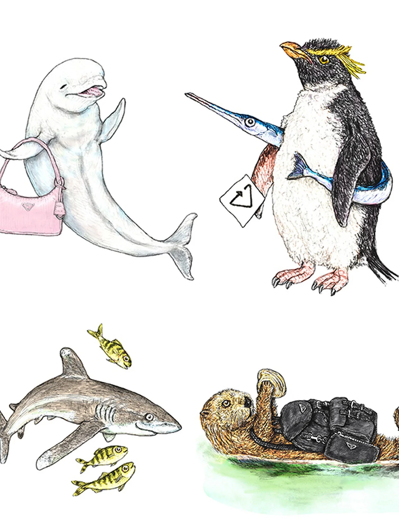 【プラダ】から、海洋生物をモチーフとした期間限定のLINEスタンプが登場！