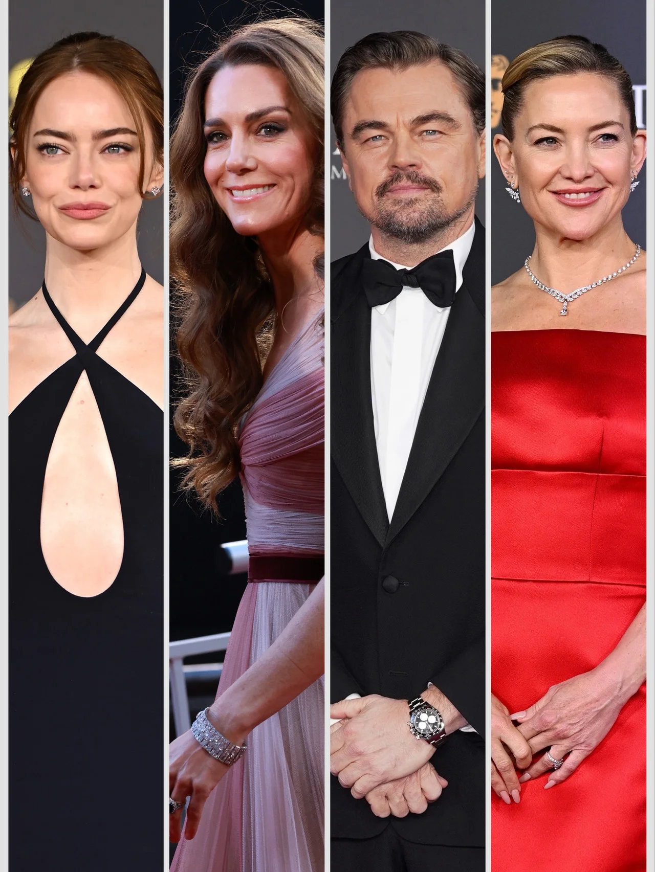 キャサリン皇太子妃が【第79回英国アカデミー賞授賞式】に登場！ ケイト・ハドソン、エマ・ストーン、レオナルド・ディカプリオの姿も