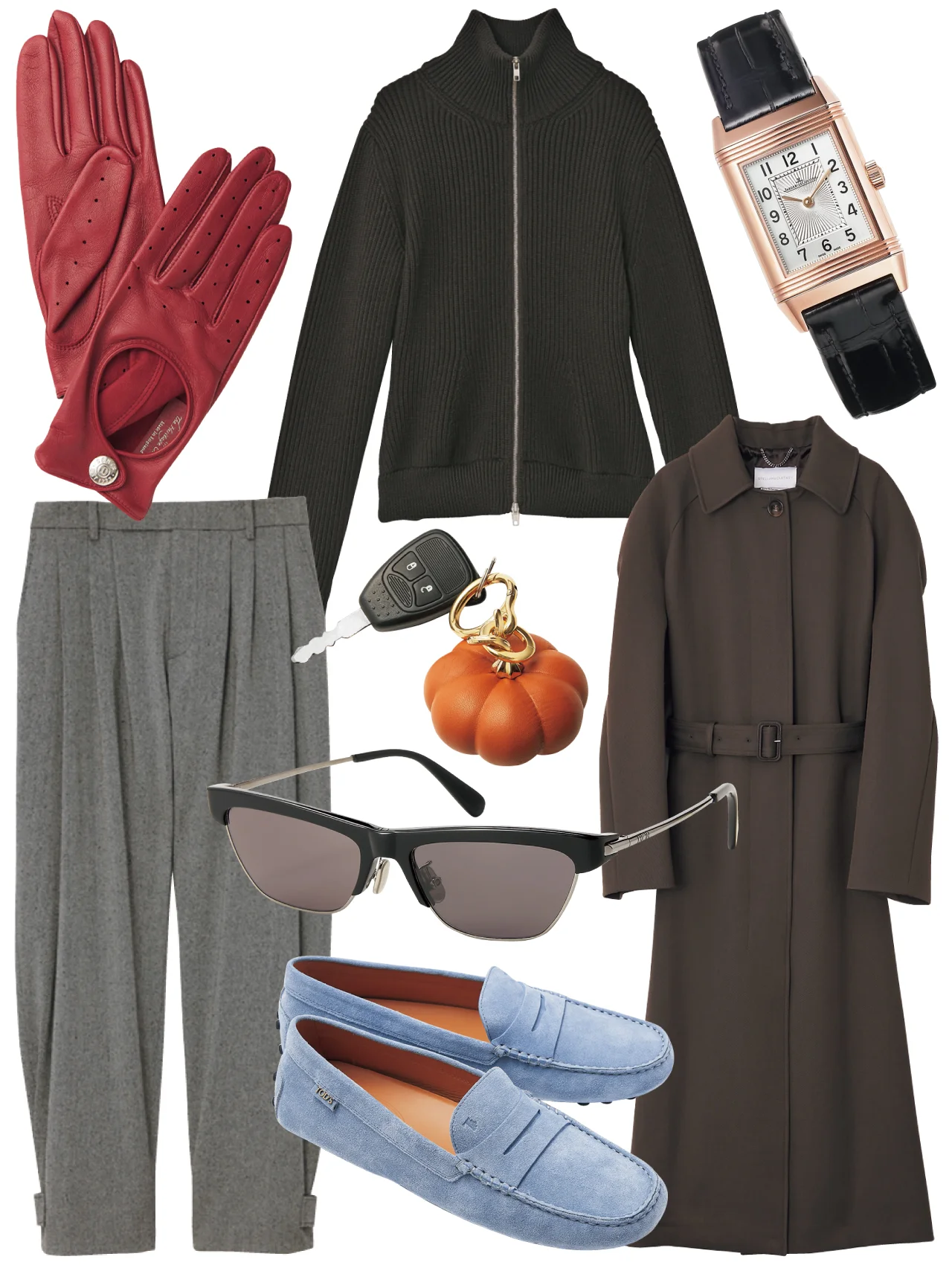 ラルフ ローレンのパンツ、ロエベのチャーム、トッズのシューズetc. 2025年秋冬は動きやすくてモードな【ドライバースタイル】に注目！　