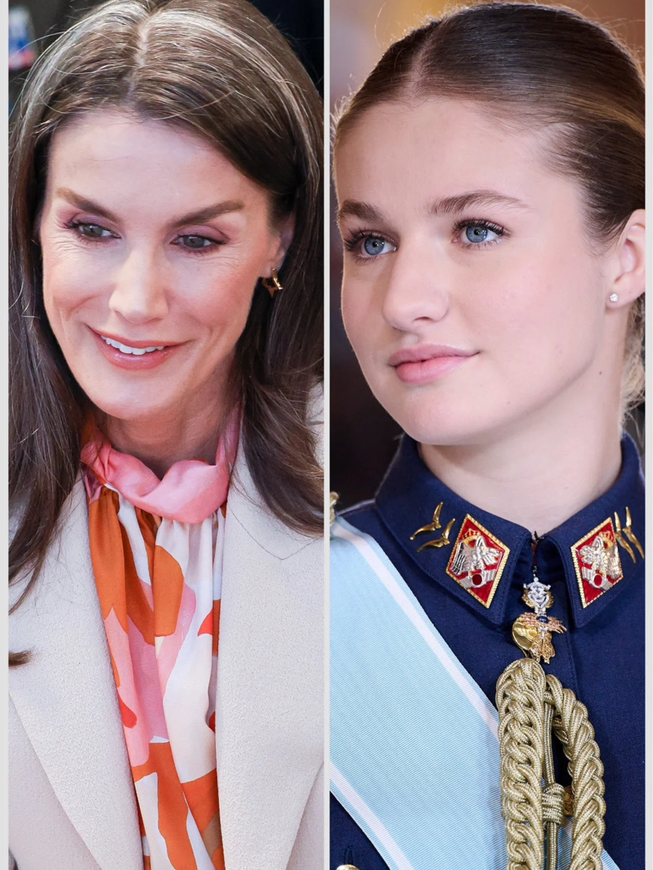 スペインのレティシア王妃、自然で美しいグレイヘアに称賛の嵐。長女レオノール王女は軍事訓練終了後の進学校に注目が集まる