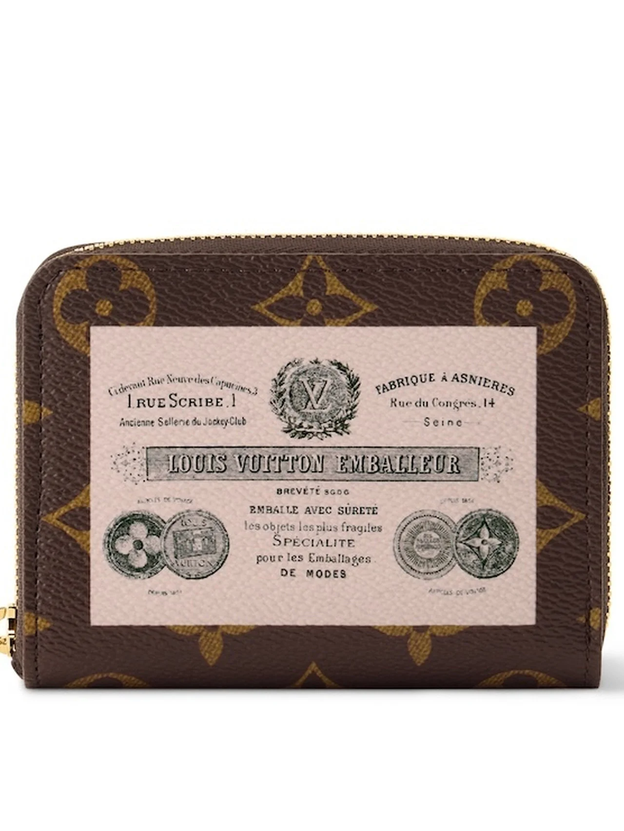 【ルイ・ヴィトン】の財布。モノグラム・キャンバスのコインパースにプリントが映える！