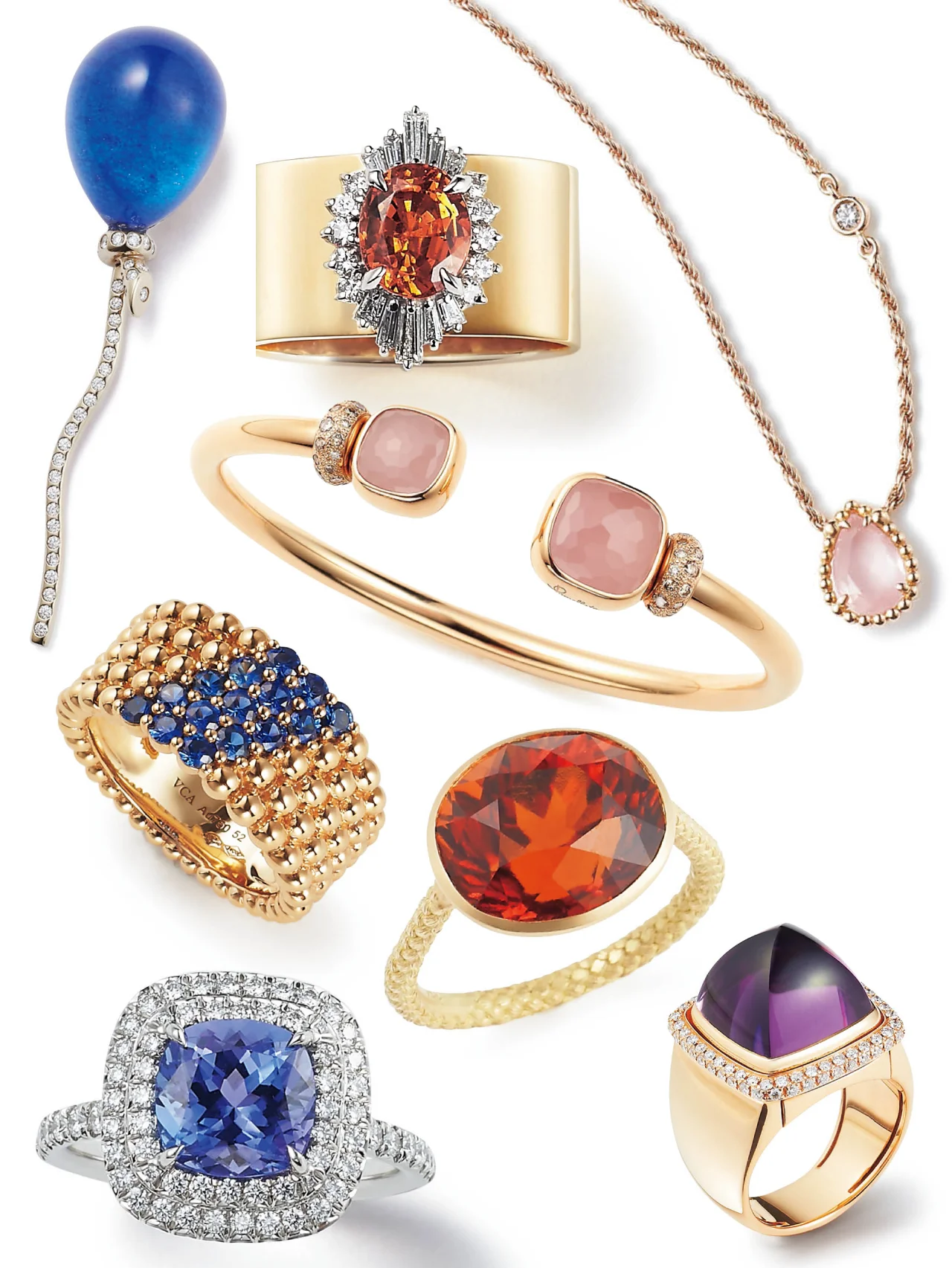 【ティファニー】【ヴァン クリーフ＆アーペル】etc. マジックアワーのようなカラーにときめく、色石ジュエリー８選