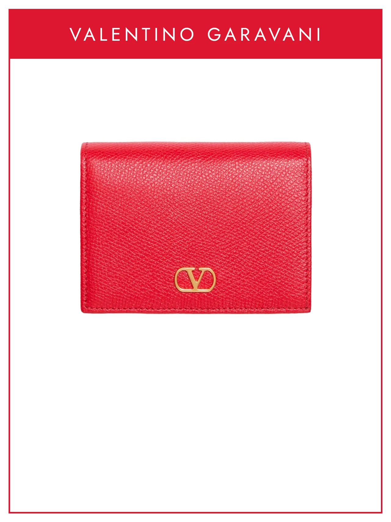 【ヴァレンティノ ガラヴァーニ】の財布。手もとから色香を放つ、鮮烈レッド