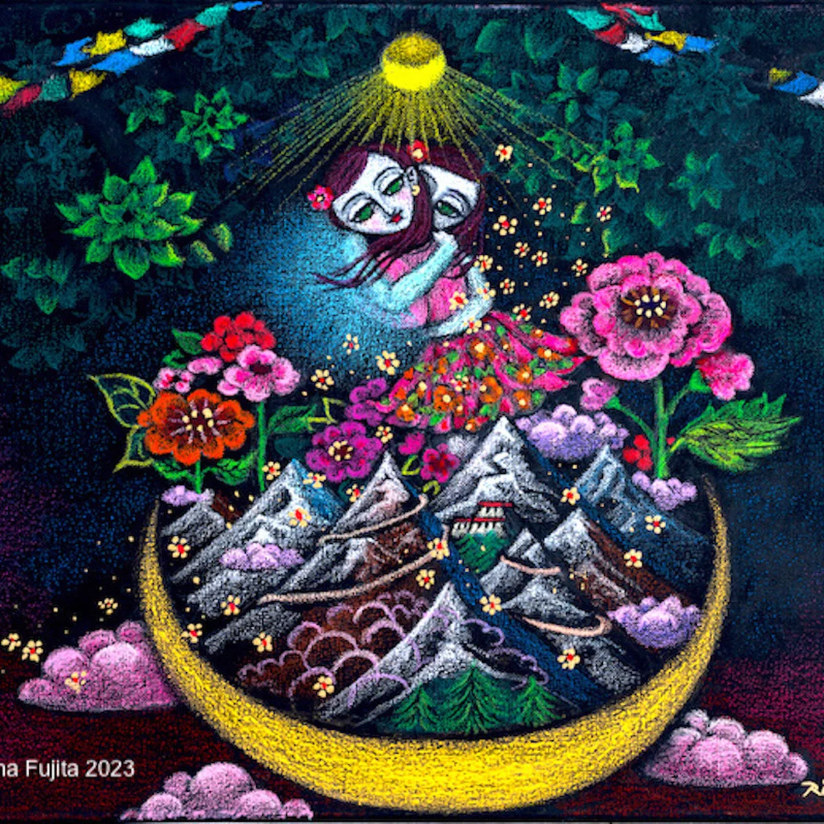 鮮やかな色彩の中に無限の愛を見る。藤田理麻30周年記念絵画個展「Spiral Upwards～無条件に～」開催