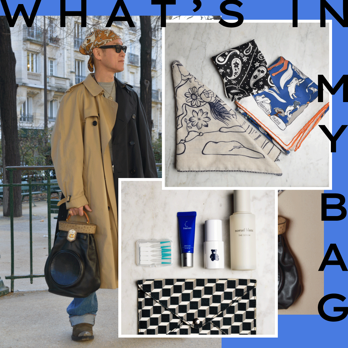 パリ在住アーティスト・河原シンスケさんが30年以上愛用する【エルメス】のバッグとその中身を公開！