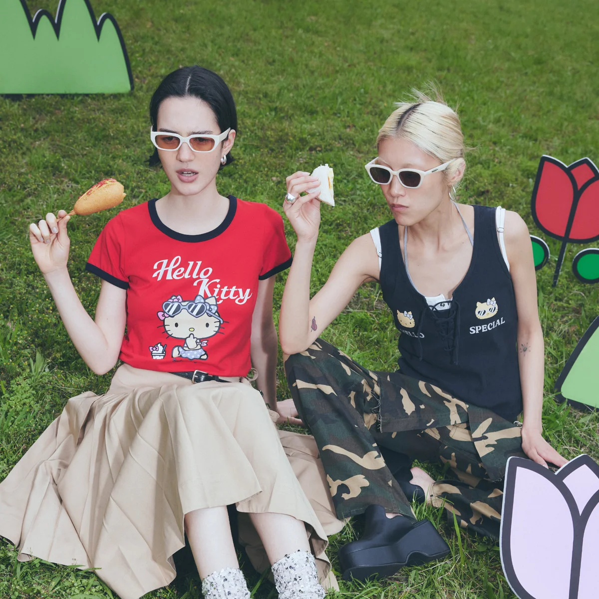 【メゾンスペシャル】とハローキティが初のコラボ! 日焼けしたキティがあしらわれたTシャツも登場