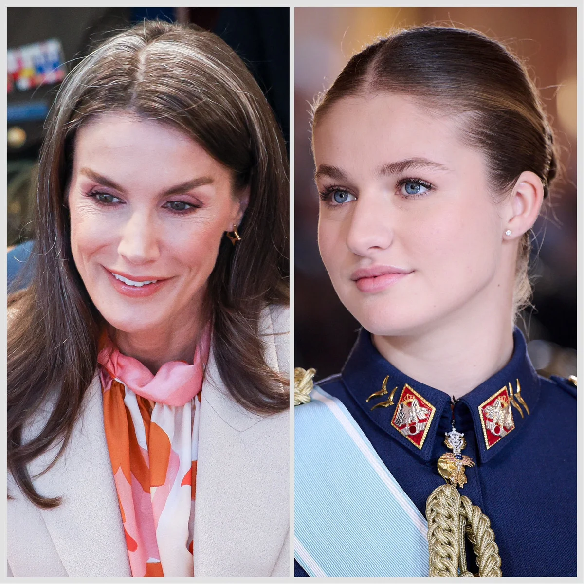 スペインのレティシア王妃、自然で美しいグレイヘアに称賛の嵐。長女レオノール王女は軍事訓練終了後の進学校に注目が集まる