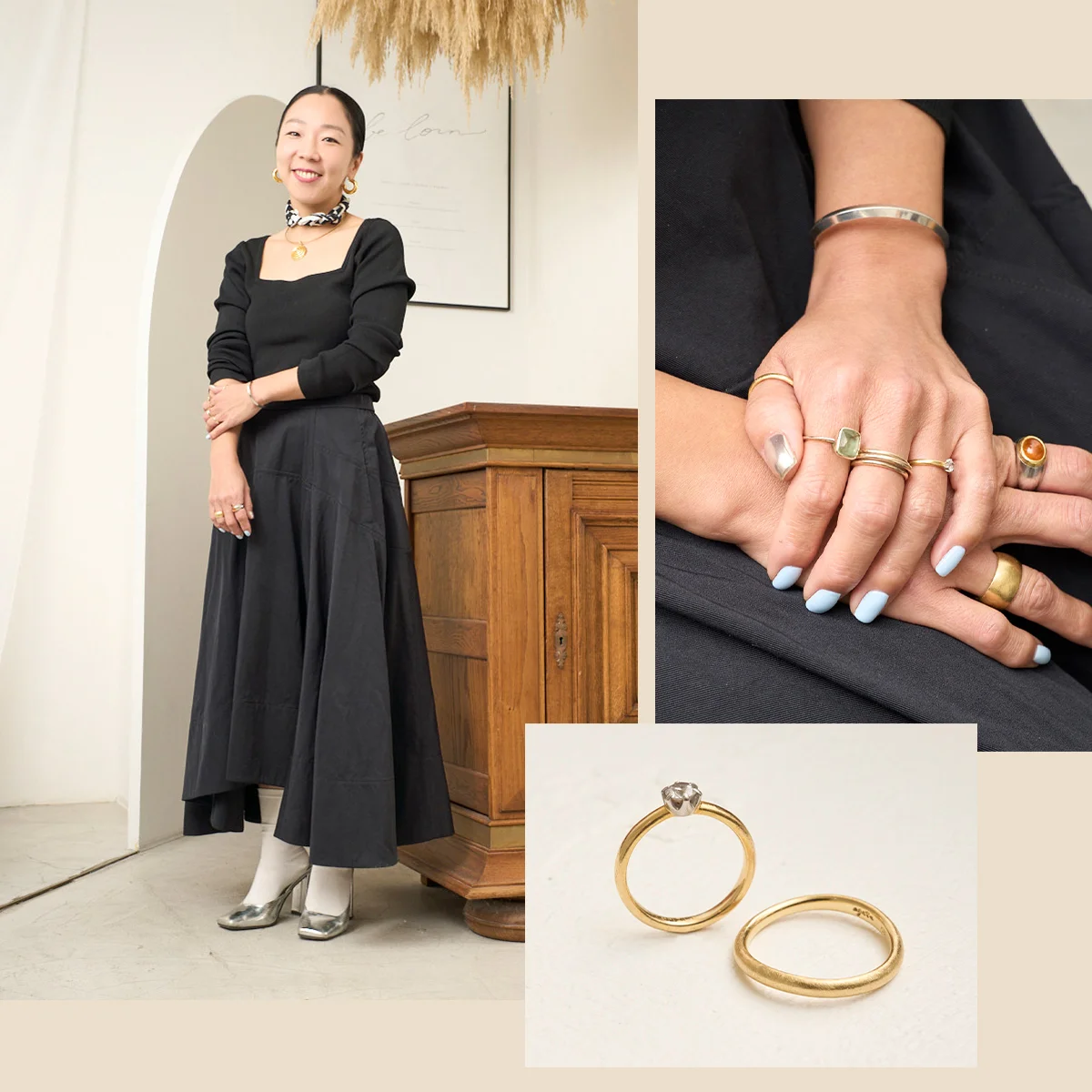 ネイリスト浅野由記子さんが肌身離さず身につける結婚指輪2本のストーリー【ウェディングリングSNAP vol.24】