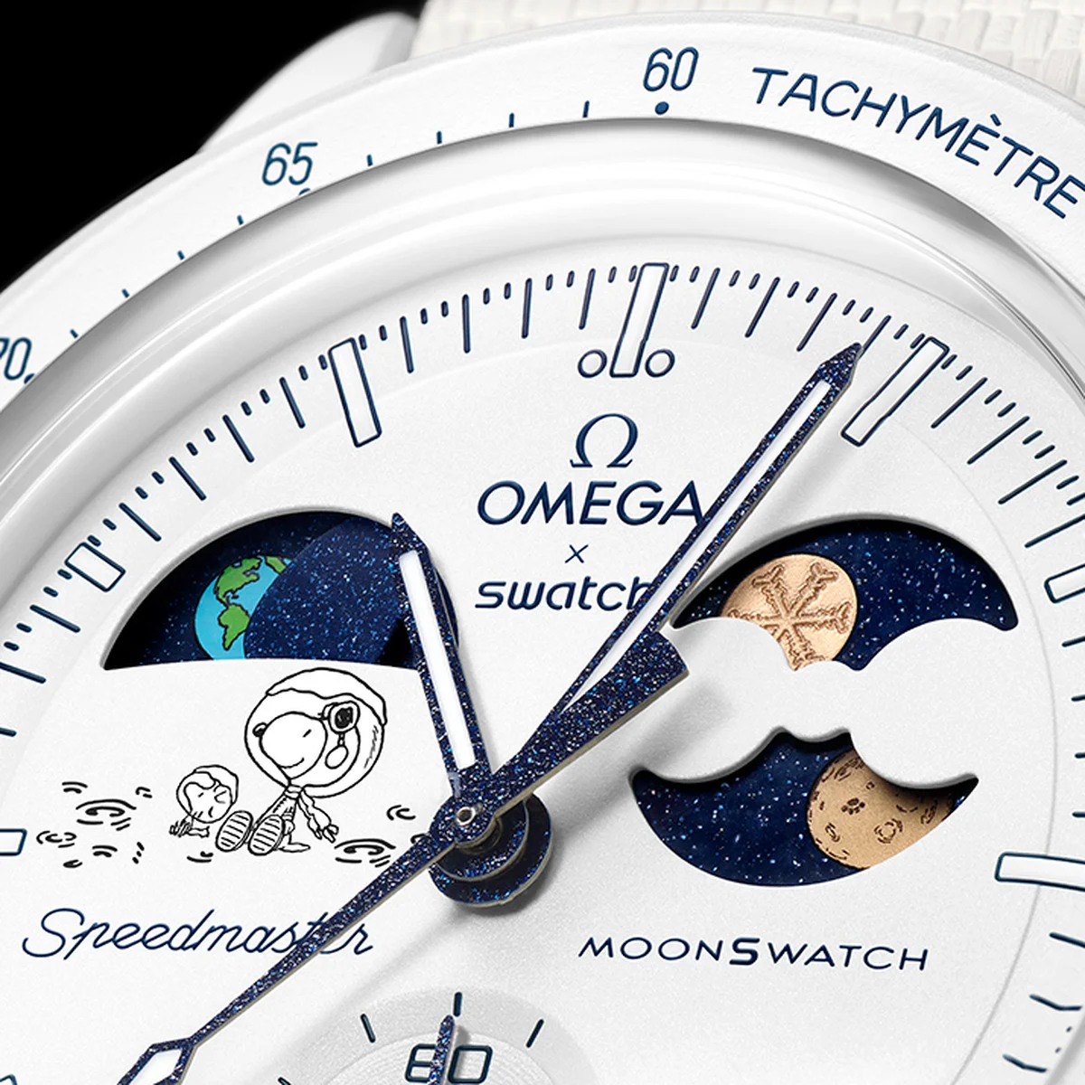 スヌーピーが雪を楽しむ！ 【オメガ】×【スウォッチ】の「ムーンスウォッチ」から、雪の結晶が覗く新作モデルが登場！