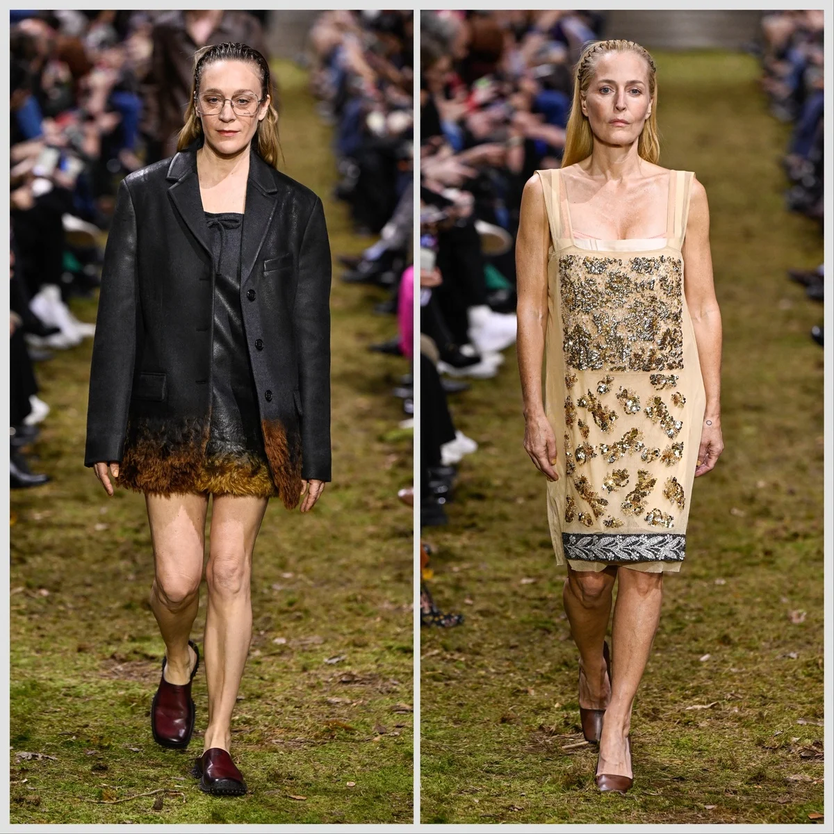 クロエ・セヴィニーとジリアン・アンダーソンがミュウミュウのランウェイショーに登場。年齢を重ねた、ナチュラルで個性的な美しさが話題沸騰