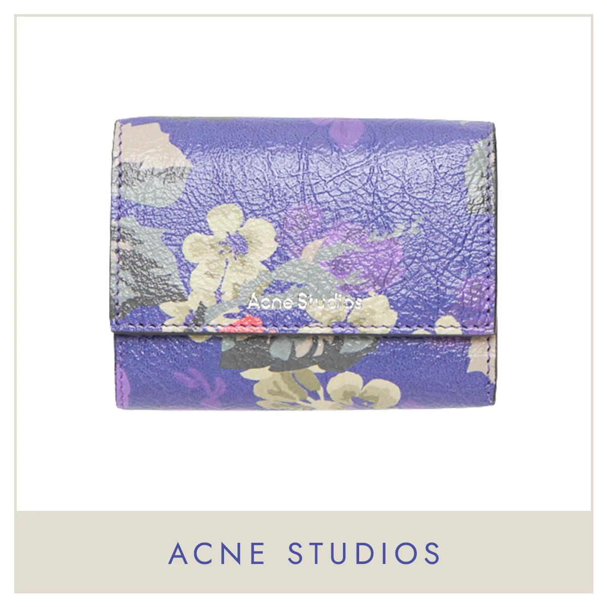 【アクネ ストゥディオズ】の財布。ヴィンテージムード漂う、主役級のフラワープリント