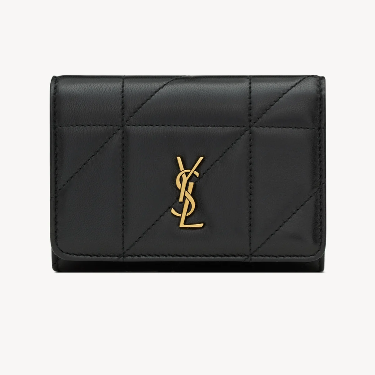“YSL”の「カサンドラ」ロゴが映える、サンローランの三つ折り財布