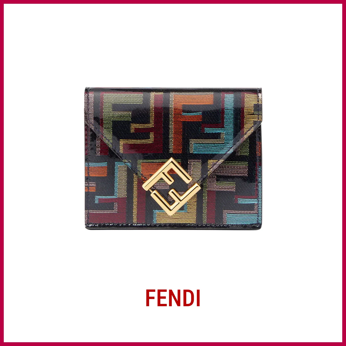 【フェンディ】の財布。ミステリアスな雰囲気が漂う、マルチカラーウォレット