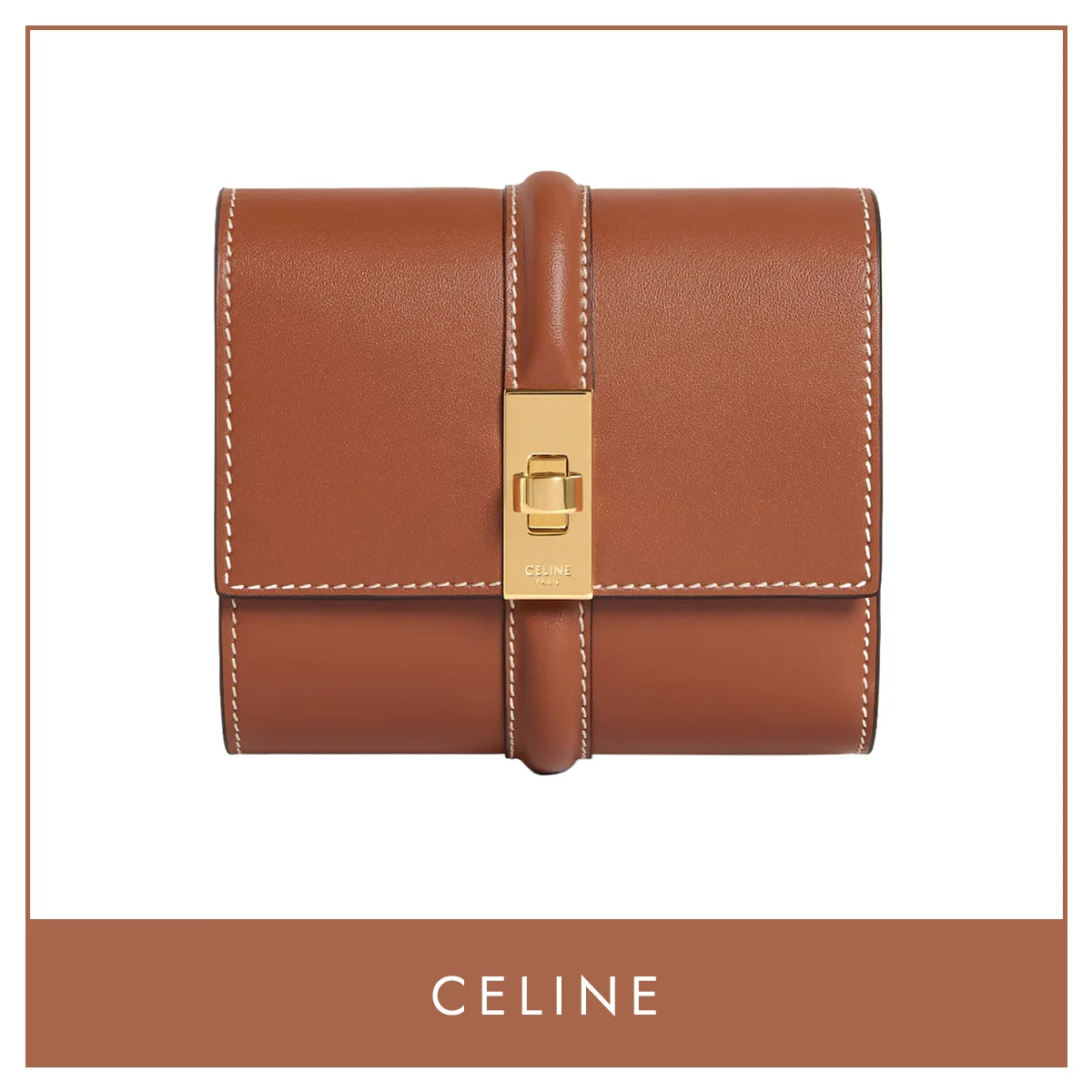 【セリーヌ】の財布。余白の美しさが引き立つ、ミニマルレザー