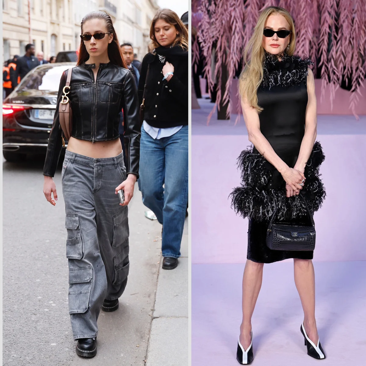 ニコール・キッドマンと娘のサンデー・ローズが、それぞれパリ・オートクチュールショーに登場。着こなしやヘアスタイルに注目が集まる