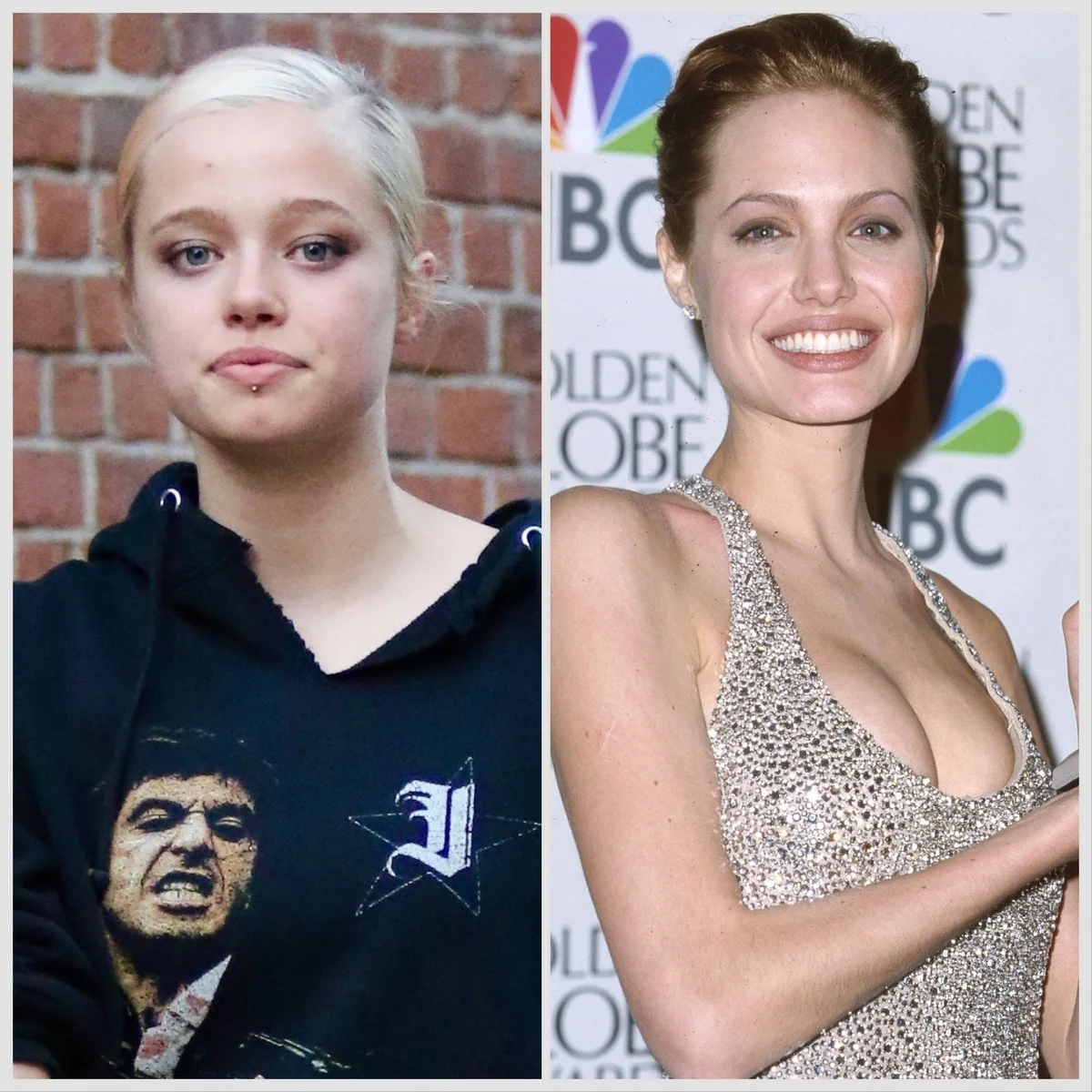 アンジェリーナ・ジョリーの娘シャイロ、アイシーブロンドの髪＆唇ピアスでロックな雰囲気に変身！ 「若い頃の母親にそっくり」と話題