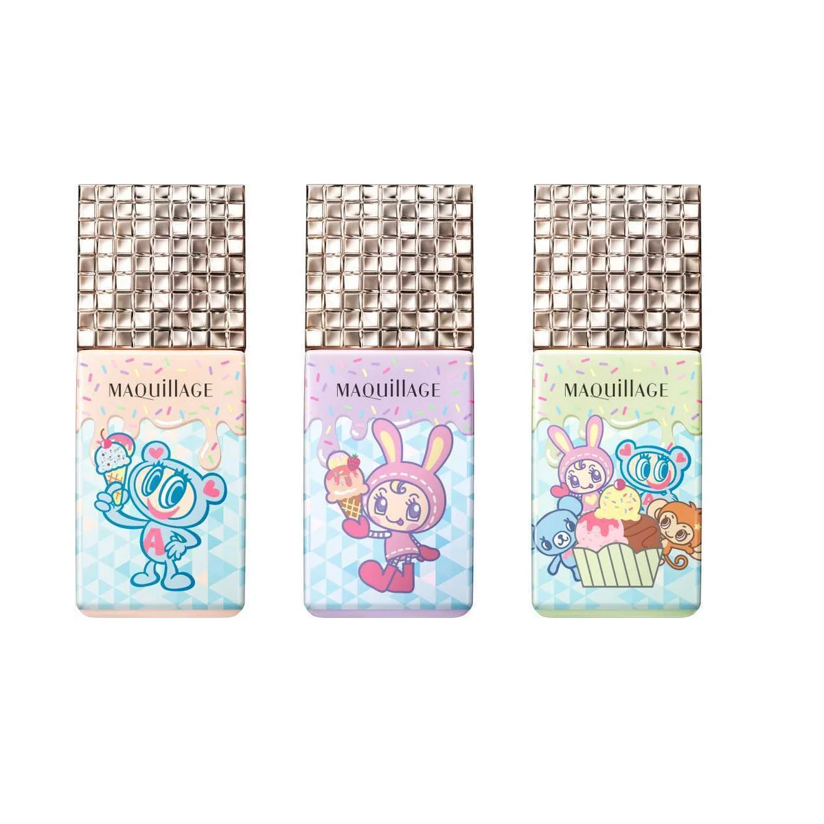 【マキアージュ】夏限定の“ひんやり下地”が、平成キャラ「ナルミヤキャラクターズ」デザインで登場！