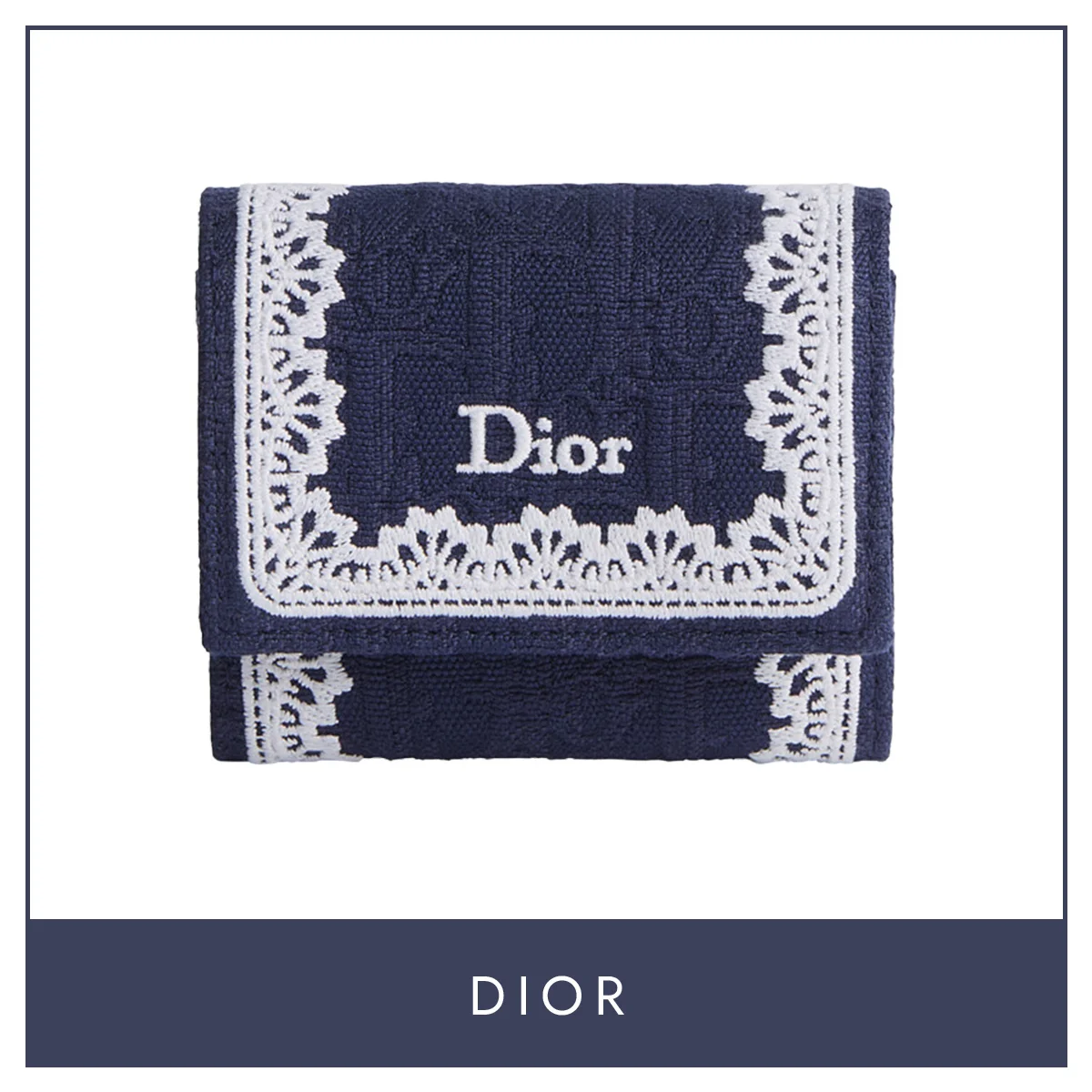 【ディオール】の日本限定財布。繊細なレースが織りなす、ロマンティックな三つ折り