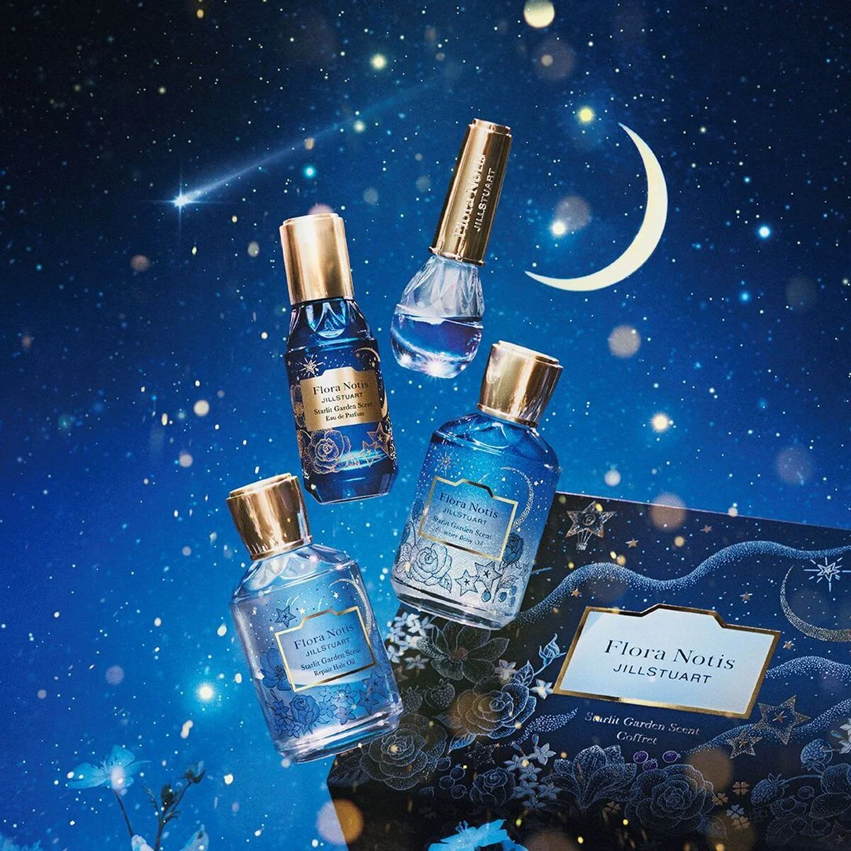 “星の花咲く冬の庭”を描くホリデーから、髪・肌・指先を照らす限定アイテムが登場【フローラノーティス　ジルスチュアート】
