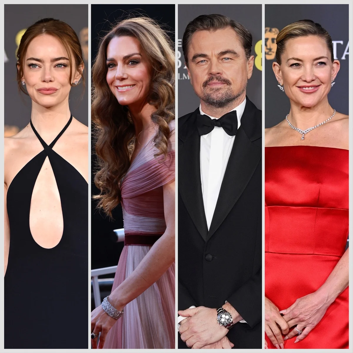 キャサリン皇太子妃が【第79回英国アカデミー賞授賞式】に登場！ ケイト・ハドソン、エマ・ストーン、レオナルド・ディカプリオの姿も