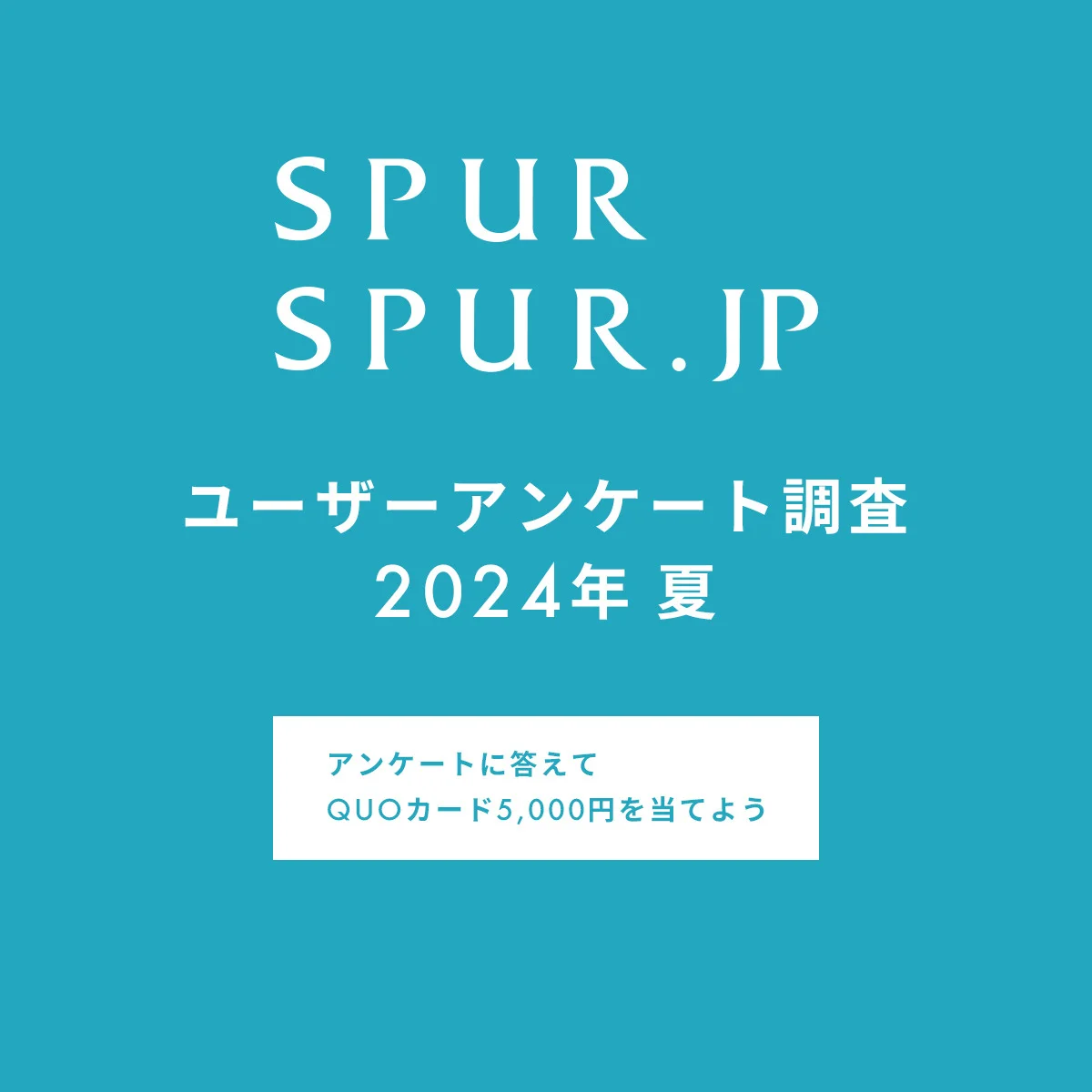 【アンケートに答えて、QUOカード（5,000円分）を当てよう！】ユーザーアンケートご協力のお願い【2024年夏】