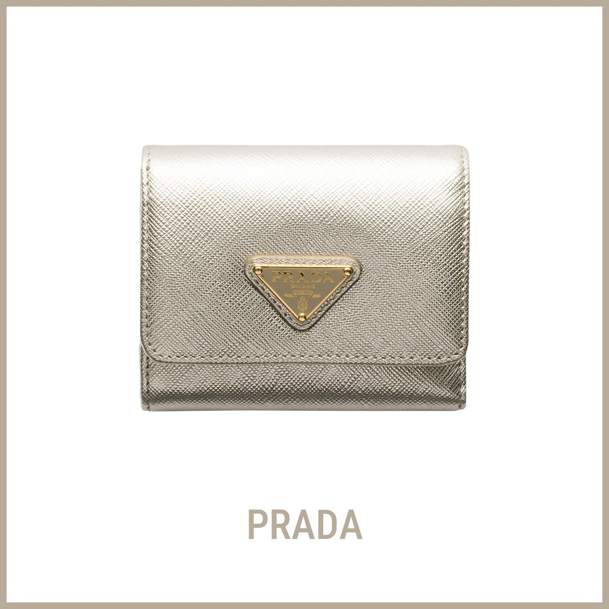 【プラダ】の財布。シャンパンゴールドのきらめきで、心に潤いをチャージ！