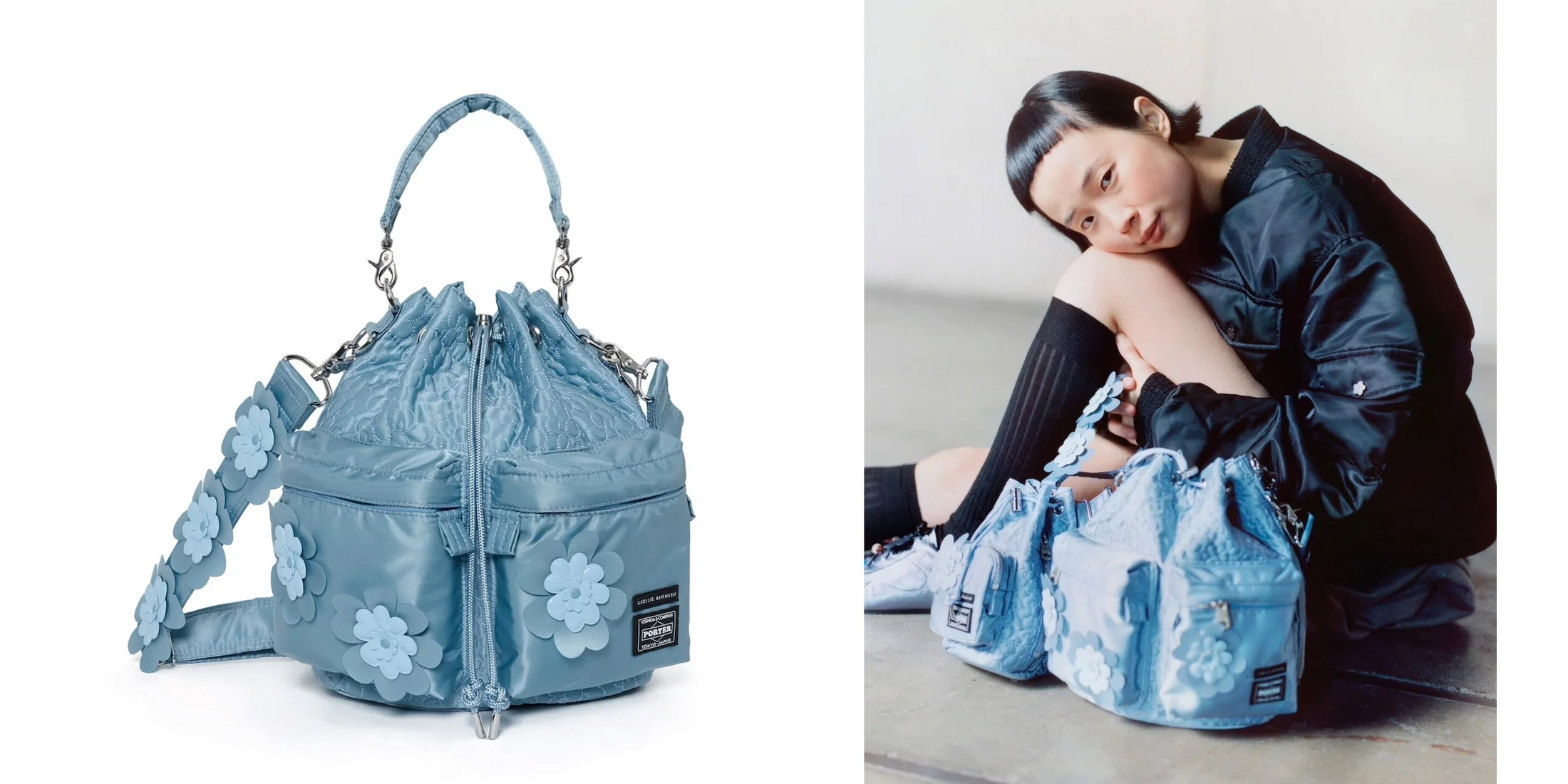 【ポーター】が【セシリー バンセン】とコラボレーション！ 花モチーフを施したバッグが登場