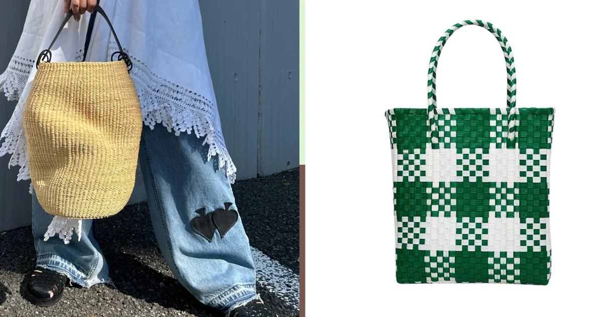 春夏コーデ♪マリア ラ ローザ2022ss新品かごバッグショルダー チェーン bag】使える！おしゃれに見える！大人のかごバッグ4選 - YouTube