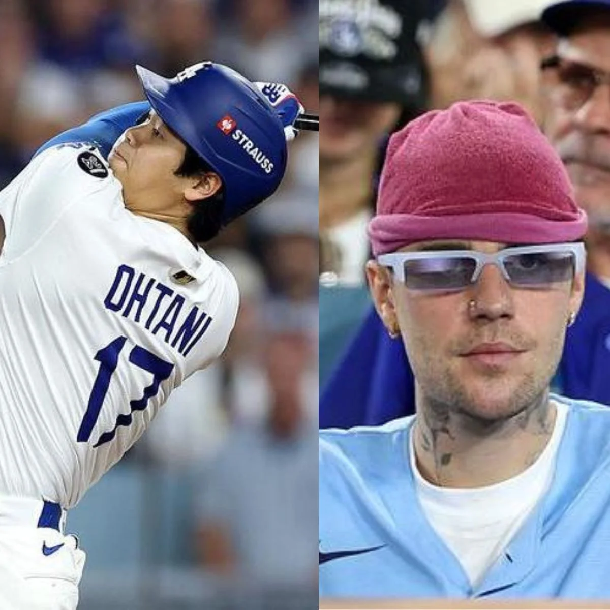 ジャスティン・ビーバー、妻ヘイリーとワールドシリーズ第３戦を観戦。大谷翔平らの活躍によって阻まれヤジる姿も