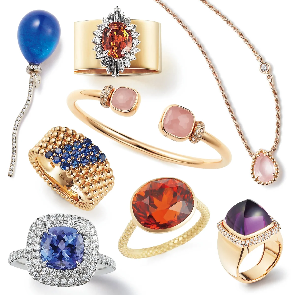 【ティファニー】【ヴァン クリーフ＆アーペル】etc. マジックアワーのようなカラーにときめく、色石ジュエリー８選