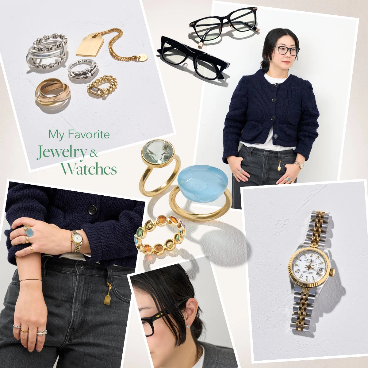 スタイリスト丸山佑香さんが愛用するジュエリー。【マリー エレーヌ ドゥ タイヤック】にときめいた日。【ヴァン クリーフ&アーペル】【ロレックス】まで
