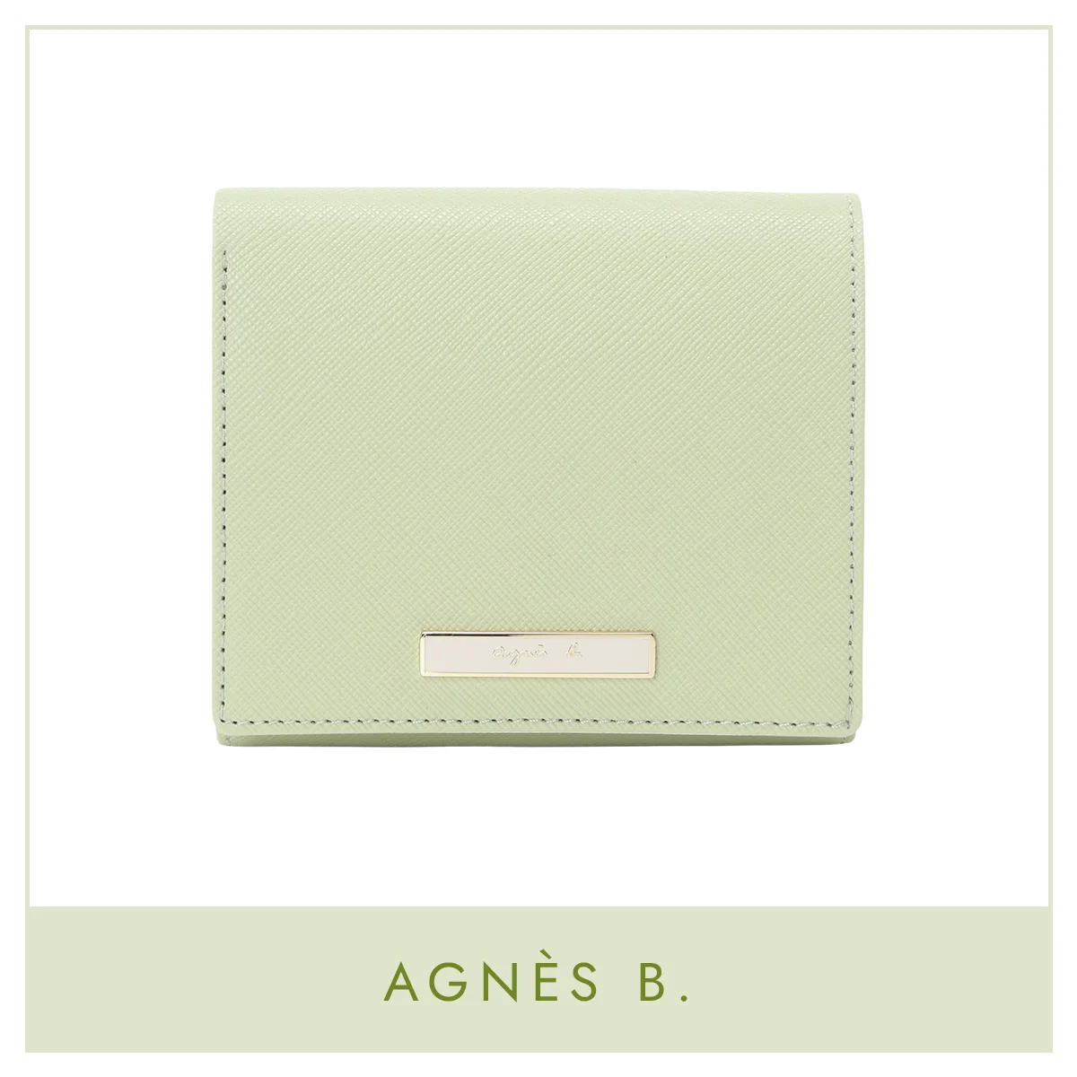 【アニエスベー】の財布。メロンクリームカラーに心躍る！ 実用性を兼ね備えた優等生