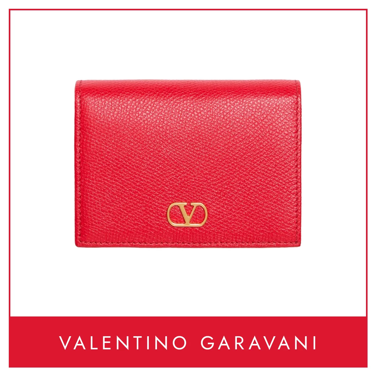 【ヴァレンティノ ガラヴァーニ】の財布。手もとから色香を放つ、鮮烈レッド