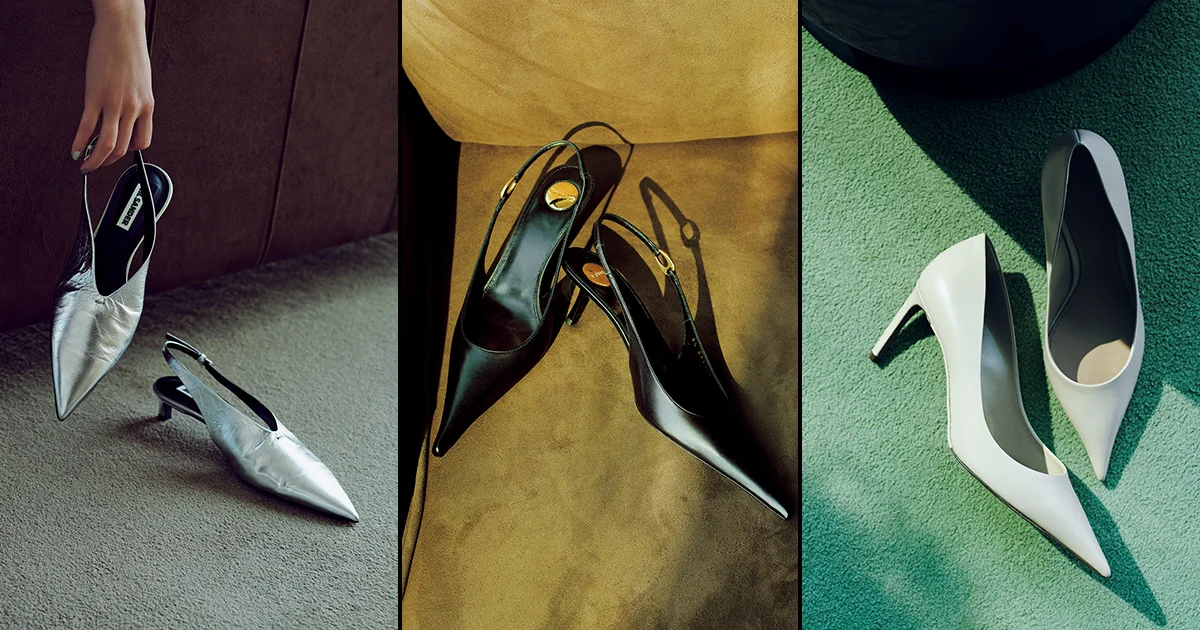 CÉLINE ブラウンレザー ポインテッドトゥシューズ セリーヌ】最新