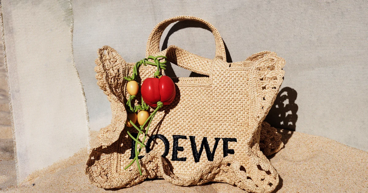 LOEWE ロエベ /ラフィアショルダーバッグ パウラのイビサ・オラ Loewe - ロエベ×ポーラ イビサ ラフィア ホーボーバッグ を