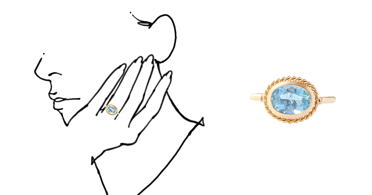 新品同様！モナカジュエリー monaka juwelry アクアマリン 3月 Aquamarine/Coral – MONAKA jewellery