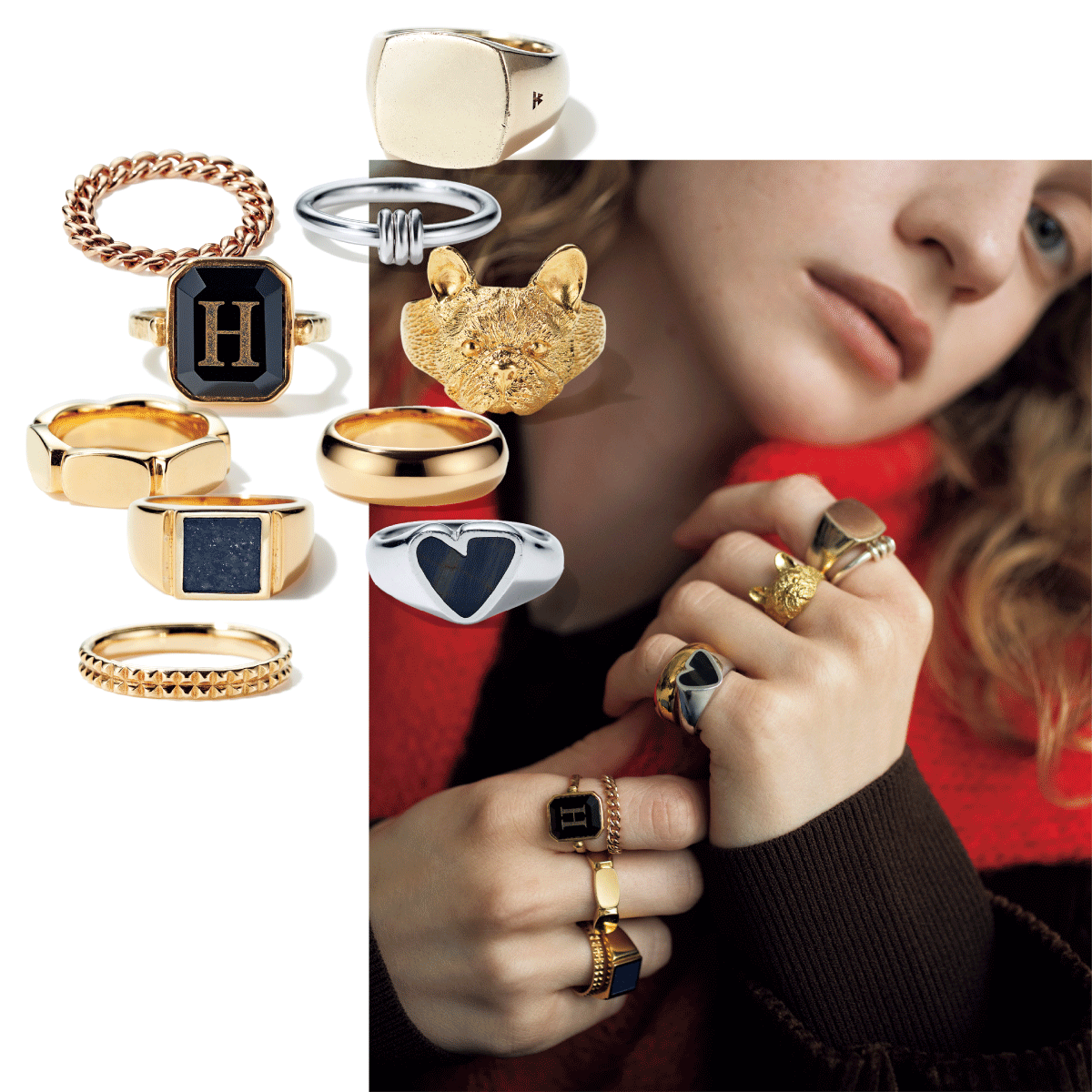 リングはどう重ねづけする？ モードなスタッキングを提案