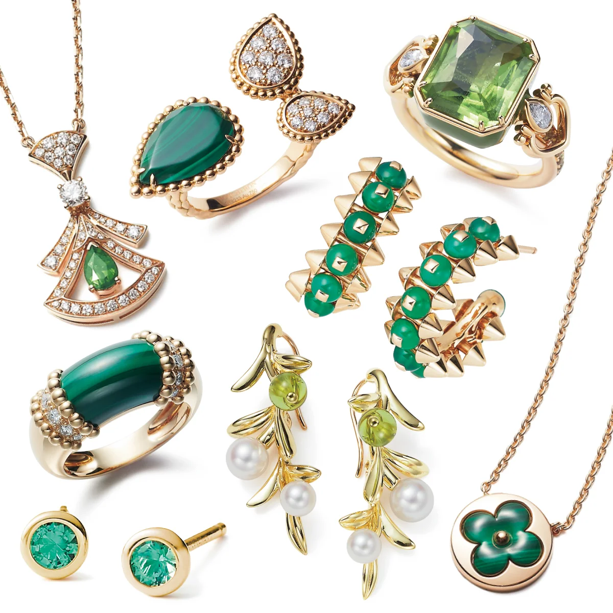 【グリーンジェムのジュエリー８選】ティファニー、ルイ・ヴィトン、カルティエなど、鮮やかな緑を味方に