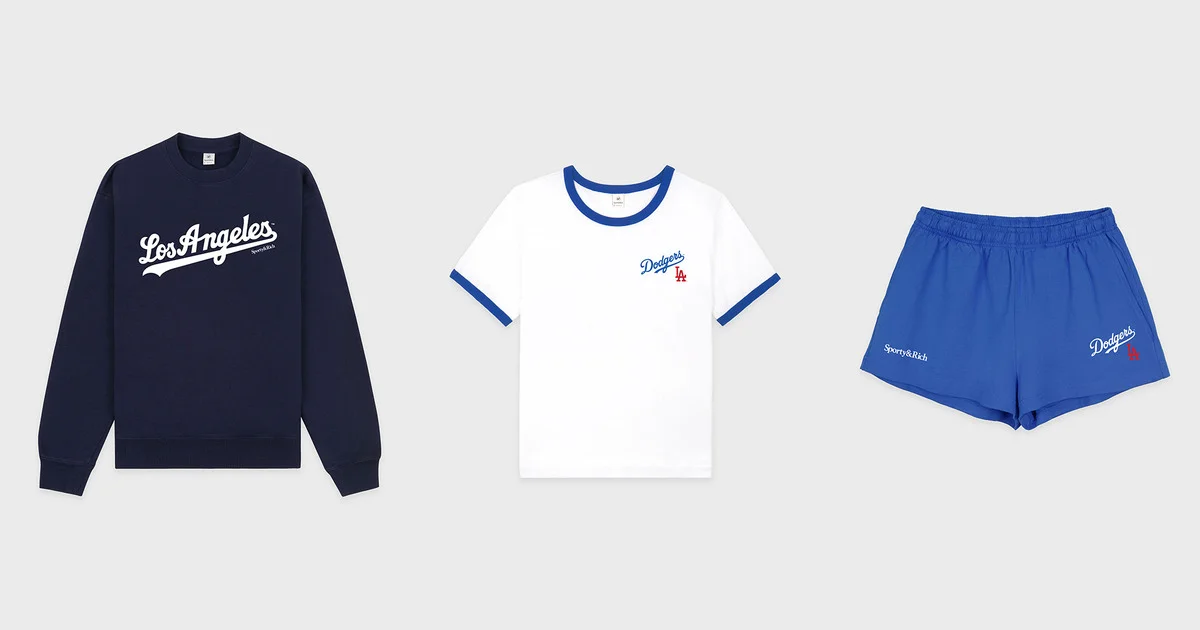 ⭕新品、未使用⭕スポーティーアンドリッチ☆ドジャースコラボスウェット スポーティー＆リッチ】とロサンゼルス・ドジャースがコラボ！ 鮮やか