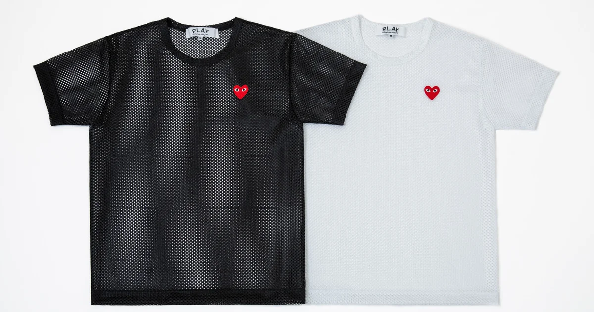 プレイ・コム デ ギャルソン】から、初のメッシュ素材Tシャツが発売
