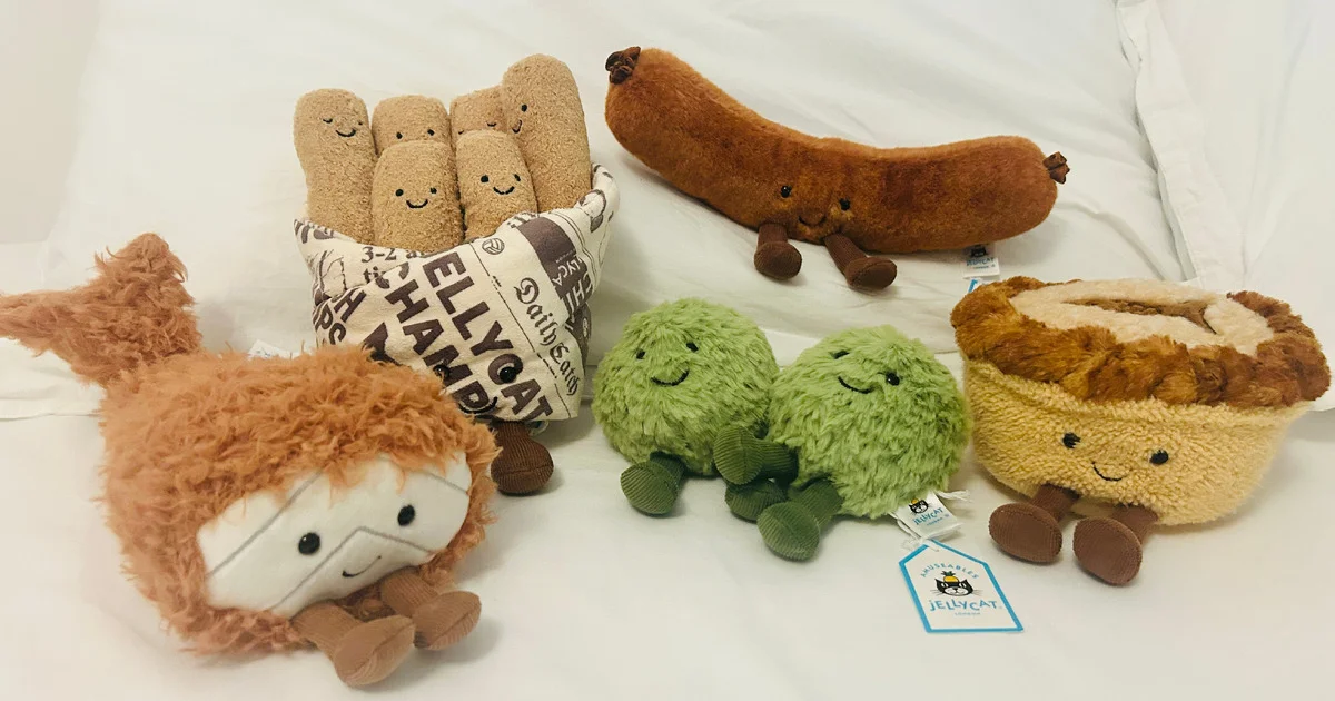 jelly cat fish&chips ロンドン期間限定　ジェリーキャット ロンドン限定！【Jellycat（ジェリーキャット）】で唯一無二の